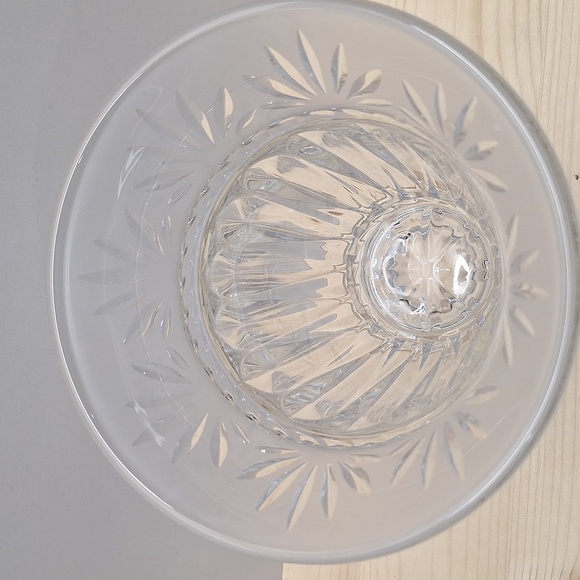 #ACO Crystal vase with frosted top and etched leaf design, - Picture 4 of 5